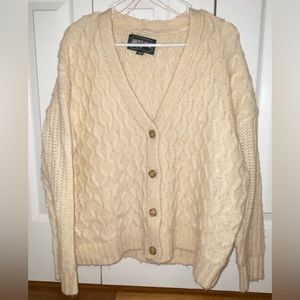 Cream Sweater Cardigan